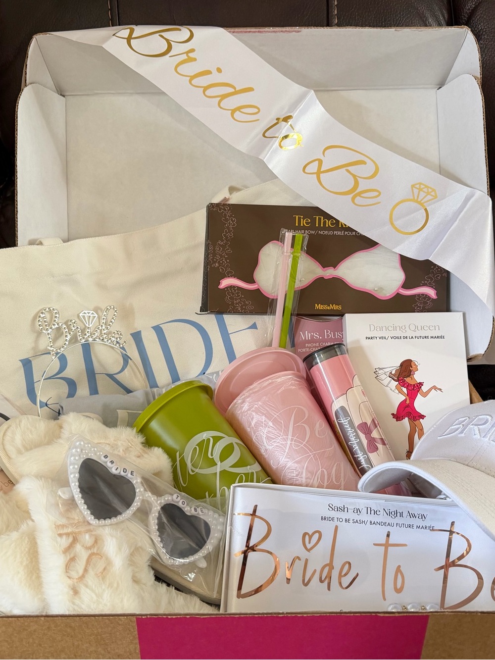 Bride to Be Satin Sash & Pink Party Kit - Bride
